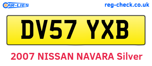 DV57YXB are the vehicle registration plates.