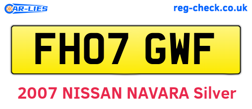 FH07GWF are the vehicle registration plates.