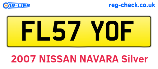 FL57YOF are the vehicle registration plates.