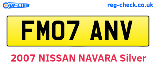 FM07ANV are the vehicle registration plates.