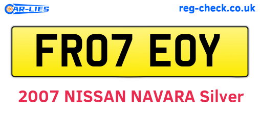FR07EOY are the vehicle registration plates.