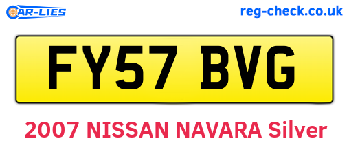 FY57BVG are the vehicle registration plates.