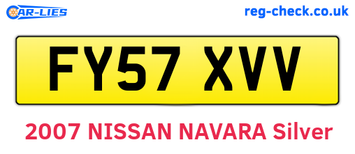 FY57XVV are the vehicle registration plates.