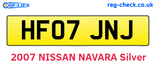 HF07JNJ are the vehicle registration plates.