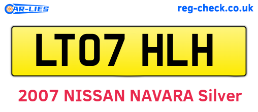 LT07HLH are the vehicle registration plates.