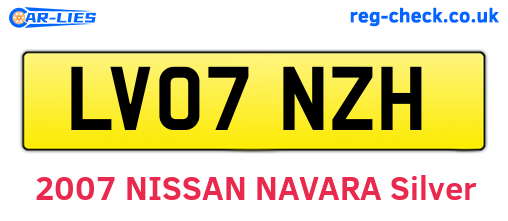 LV07NZH are the vehicle registration plates.