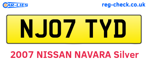NJ07TYD are the vehicle registration plates.