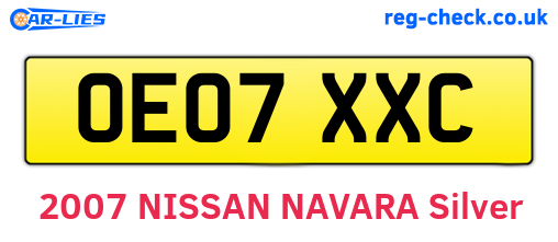 OE07XXC are the vehicle registration plates.