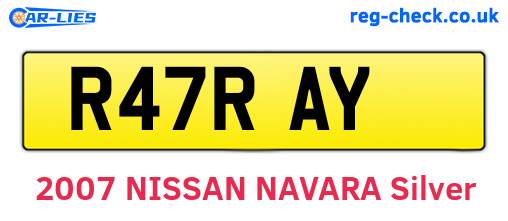 R47RAY are the vehicle registration plates.
