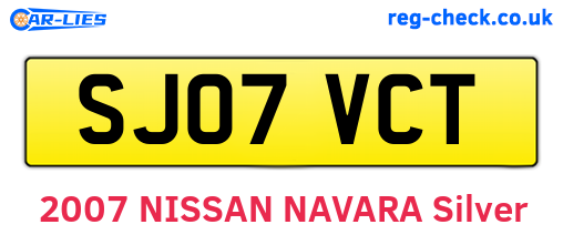 SJ07VCT are the vehicle registration plates.