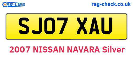 SJ07XAU are the vehicle registration plates.
