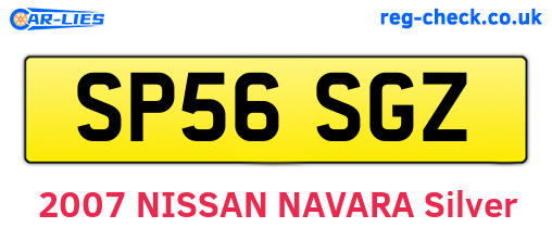 SP56SGZ are the vehicle registration plates.