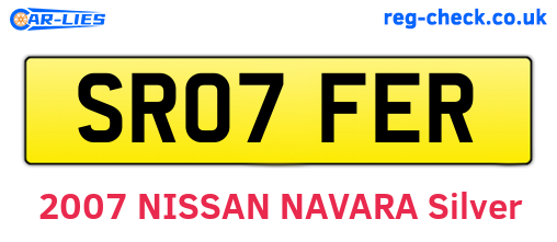 SR07FER are the vehicle registration plates.