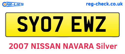 SY07EWZ are the vehicle registration plates.