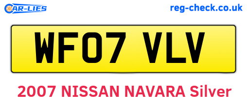 WF07VLV are the vehicle registration plates.