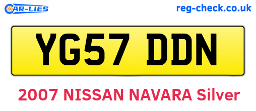 YG57DDN are the vehicle registration plates.