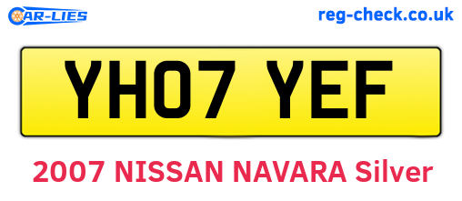 YH07YEF are the vehicle registration plates.