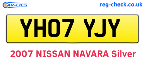 YH07YJY are the vehicle registration plates.