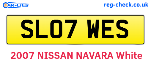 SL07WES are the vehicle registration plates.