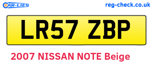 LR57ZBP are the vehicle registration plates.