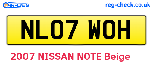NL07WOH are the vehicle registration plates.