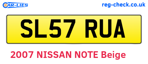 SL57RUA are the vehicle registration plates.