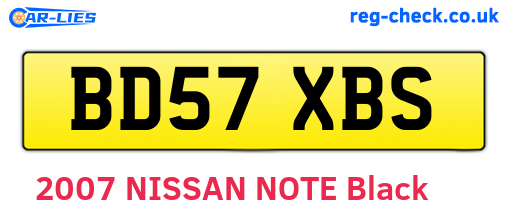 BD57XBS are the vehicle registration plates.