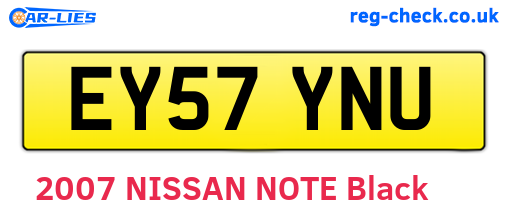 EY57YNU are the vehicle registration plates.