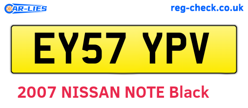 EY57YPV are the vehicle registration plates.