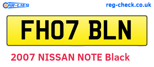 FH07BLN are the vehicle registration plates.