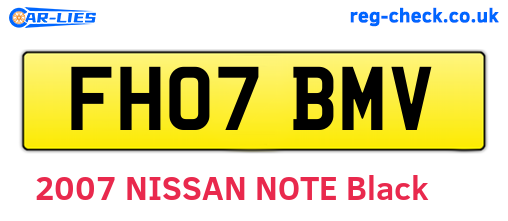 FH07BMV are the vehicle registration plates.