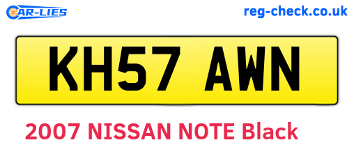 KH57AWN are the vehicle registration plates.