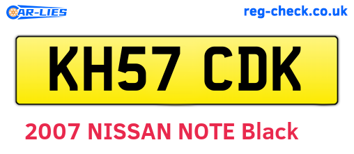 KH57CDK are the vehicle registration plates.