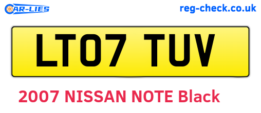 LT07TUV are the vehicle registration plates.