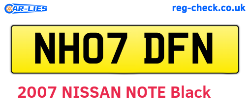 NH07DFN are the vehicle registration plates.
