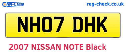 NH07DHK are the vehicle registration plates.