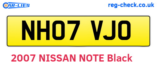NH07VJO are the vehicle registration plates.