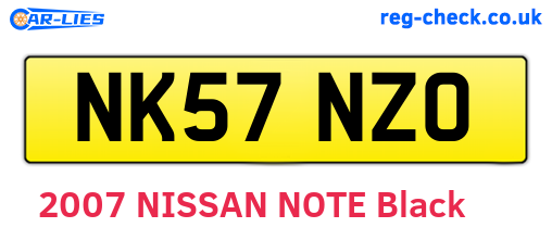 NK57NZO are the vehicle registration plates.