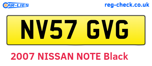 NV57GVG are the vehicle registration plates.