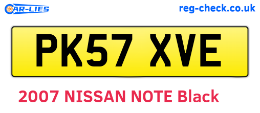 PK57XVE are the vehicle registration plates.