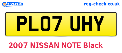 PL07UHY are the vehicle registration plates.