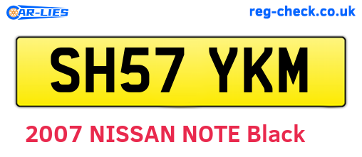 SH57YKM are the vehicle registration plates.