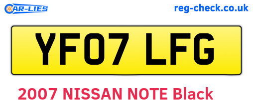 YF07LFG are the vehicle registration plates.