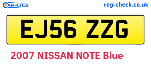 EJ56ZZG are the vehicle registration plates.
