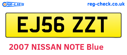 EJ56ZZT are the vehicle registration plates.