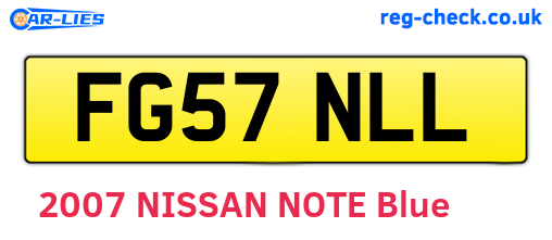 FG57NLL are the vehicle registration plates.