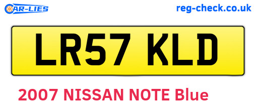 LR57KLD are the vehicle registration plates.