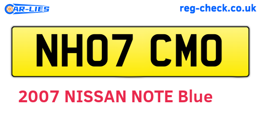 NH07CMO are the vehicle registration plates.