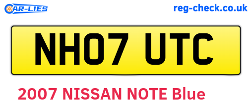 NH07UTC are the vehicle registration plates.