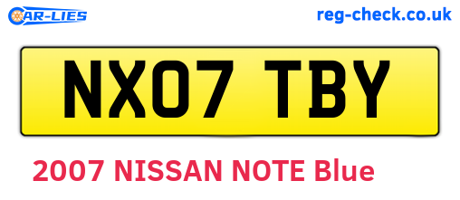 NX07TBY are the vehicle registration plates.